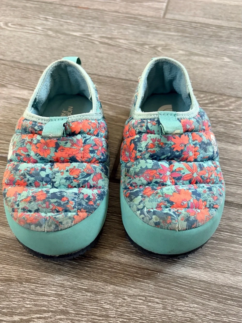 Kids North Face ThermoBall Traction Mule Floral Slip-On Shoes
